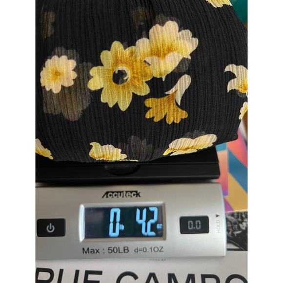 The Kooples Funnel Neck 100% Silk Sheer Smocked Floral Blouse Size Small - Picture 16 of 16